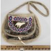 Image 2 : CARIBOU(?) FUR & BEAD PURSE W/ IVORY