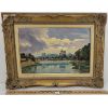 Image 1 : HARBOUR SCENE BY JOHN HARWOOD - FRAMED OIL ON CANVAS