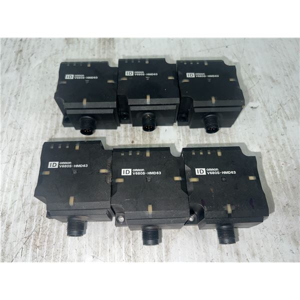 Lot of (6) Omron #V680S-HMD63-EIP RFID Reader/Writers