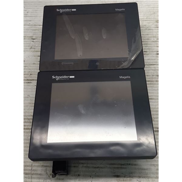 Lot of (2) Schneider Electric #HMIS5T Magelis Touch Screens