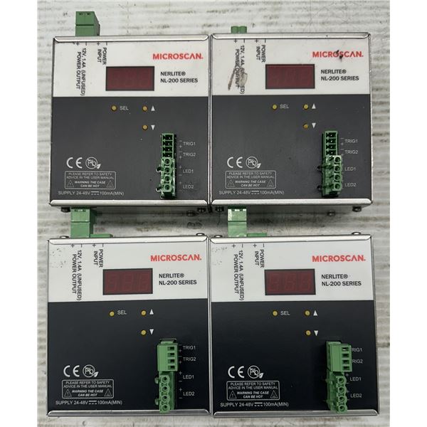 Lot of (4) Microscan #98-000152-01 NERLITE NL-200 Series Controller Power Devices