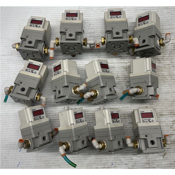 Lot of (12) SMC #ITV2050-31N3N4 Electro-Pneumatic Regulators