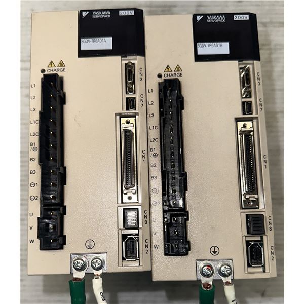 (2) Yaskawa #SGDV-7R6A01A Servo Packs