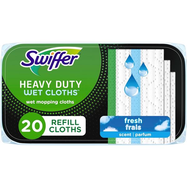 NEW SWIFFER HEAVY DUTY WET CLOTHES FRESH SCENT