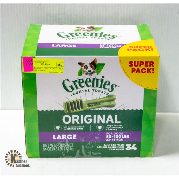 NEW GREENIES ADULT DOG TREATS ORIGINAL LARGE