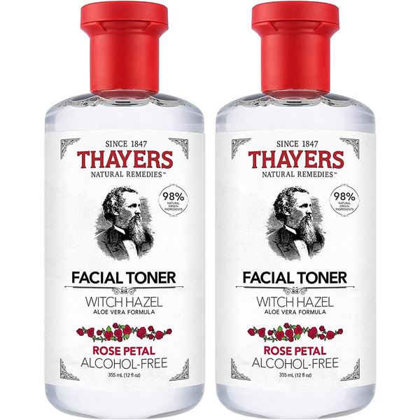 NEW 2 PACK OF THAYERS FACIAL TONER, WITCH HAZEL