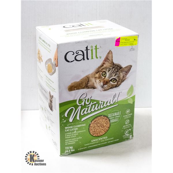 NEW 7.5KG BOX OF CATIT GO NATURAL WOOD CLUMPING