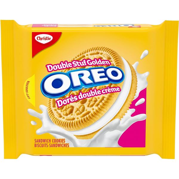 NEW CASE OF OREO GOLDEN DOUBLE STUF COOKIES