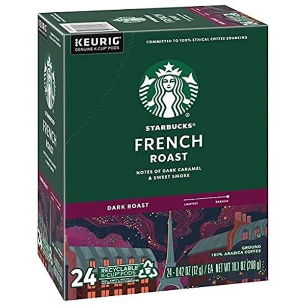 BOX WITH 24 STARBUCKS FRENCH ROAST K-PODS