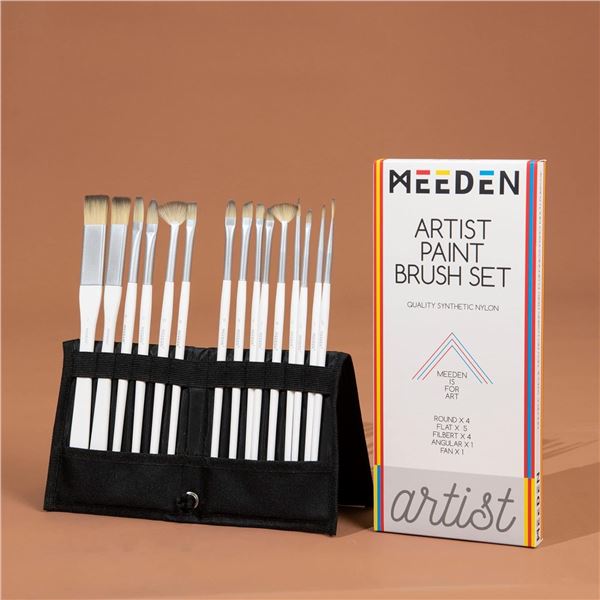 NEW MEEDEN ARTIST PAINT BRUSH SET 15 BRUSHES