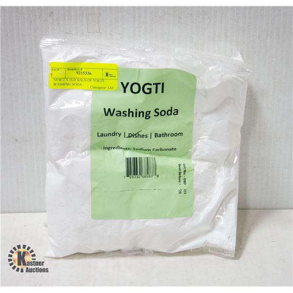 NEW 2 X 1LB BAGS OF YOGTI WASHING SODA