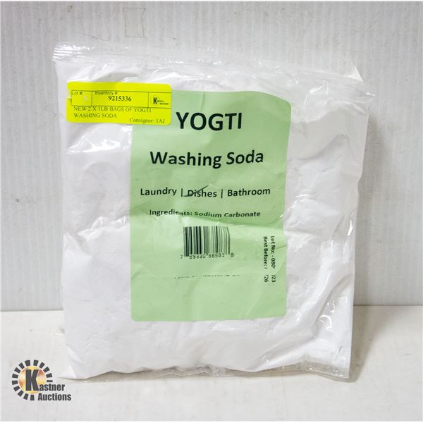 NEW 2 X 1LB BAGS OF YOGTI WASHING SODA