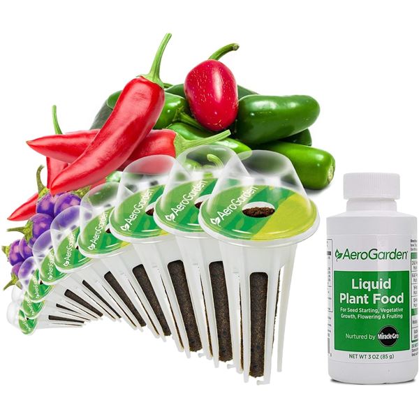 NEW AERO GARDEN 9 POD CHILLI PEPPER SEED POD KIT