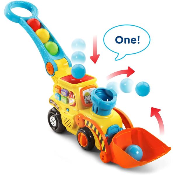 NEW VTECH POP - A - BALLS PUSH & POP BULLDOZER