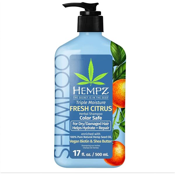 NEW HEMPZ TRIPLE MOISTURE FRESH CITRUS SHAMPOO