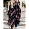 Image 3 : NEW LITTLE-MAX WOMENS PONCHO, PASHMINA WINE RED