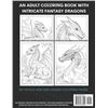 Image 2 : NEW ADULT DRAGON 40 PAGE COLORING BOOK