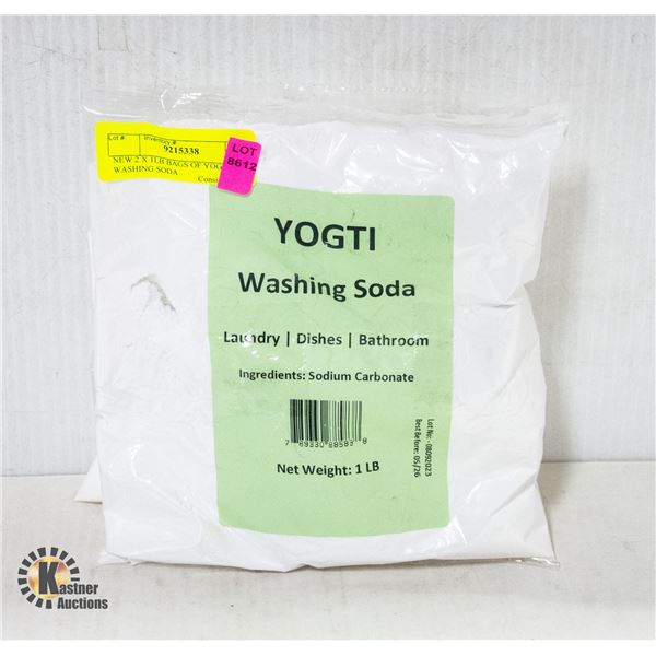 NEW 2 X 1LB BAGS OF YOGTI WASHING SODA