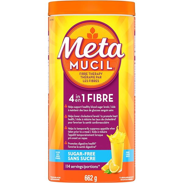 NEW 662G BOTTLE OF METAMUCIL 4 IN 1 PSYLLIUM HUSK