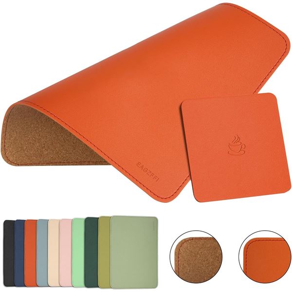 NEW LEATHER MOUSE PAD DOUBLE STITCHED 8  X 11 