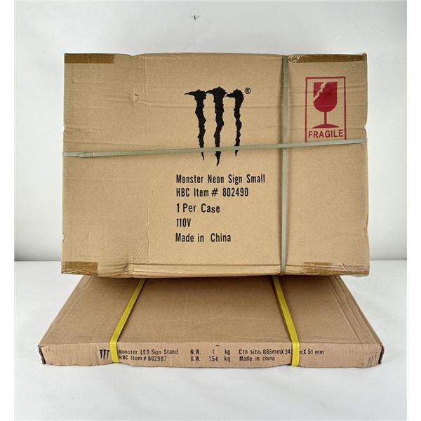 Monster Energy Drink Sign Unopened