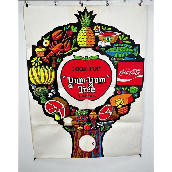 1970s Coca Cola Yum Yum Tree Giant Store Poster