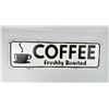 Image 1 : Coffee Freshly Roasted Embossed Tin Sign