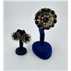 Image 1 : Cora Costume Jewelry Brooch & Earring Suite