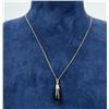 Image 1 : 10K Gold Necklace With Teardrop Pendant