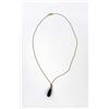 Image 2 : 10K Gold Necklace With Teardrop Pendant