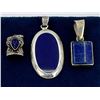 Image 2 : Sterling Silver Lapis Lazuli Pendants