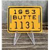 Image 1 : 1953 Butte Montana Bicycle License Plate