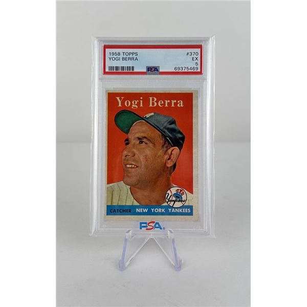 1958 Topps 370 Yogi Berra Baseball Card PSA 5