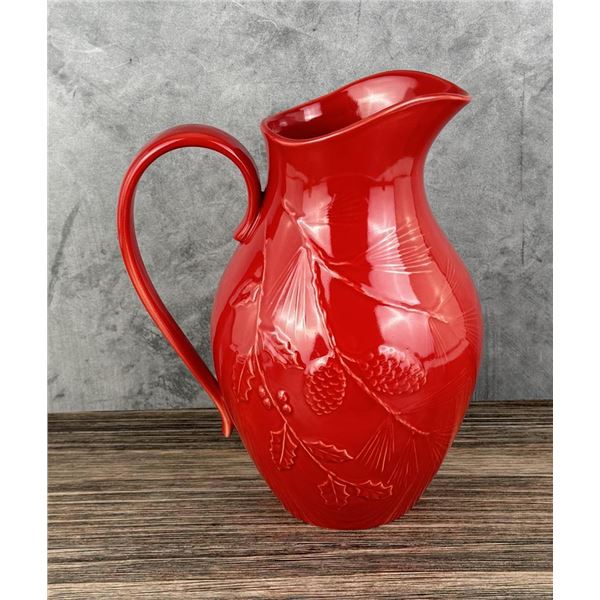 Red Lenox Rustic Berry Pitcher