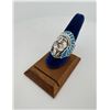 Image 1 : Sterling Silver Inlaid Turquoise Indian Chief Ring