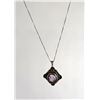 Image 1 : Sterling Silver Faceted Amethyst Necklace