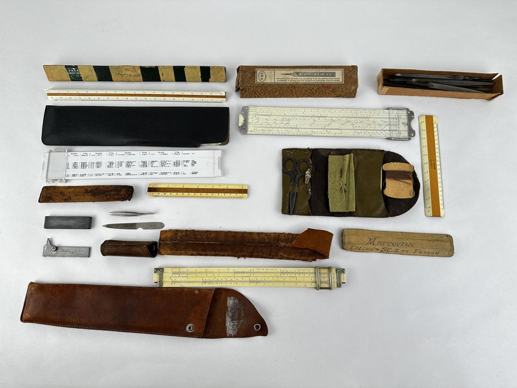 Collection Of Drafting Drawing Tools Slide Rules