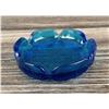 Image 1 : Mid Century Blue Anchor Hocking Glass Ashtray