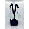 Image 2 : Carved Mother of Pearl Seashell Earrings