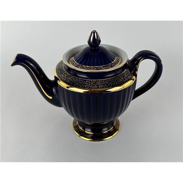 Hall 6 Cup Cobalt & Gold Teapot