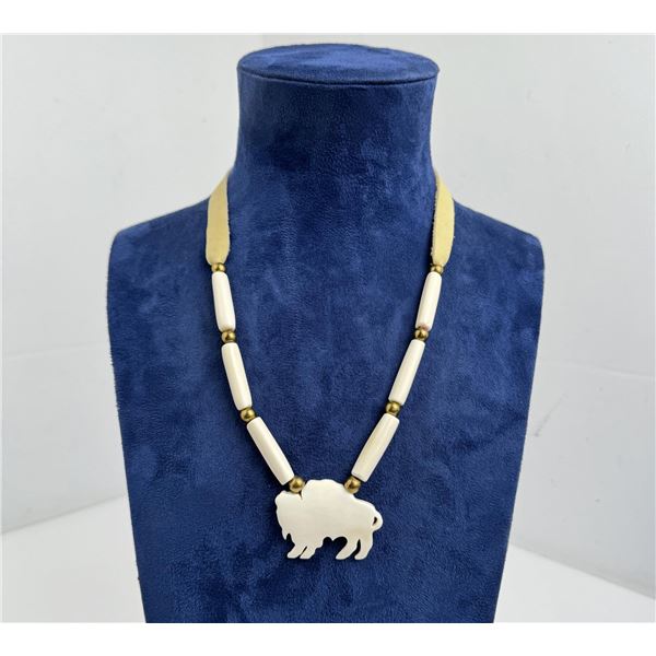 Plains Native American Indian Buffalo Necklace