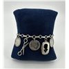 Image 1 : Canadian Sterling Silver Coin Charm Bracelet