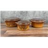 Image 2 : Pyrex Brown Old Orchard Casseroles With Lids