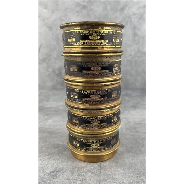 Stack Of Standard Testing Sieves
