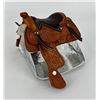 Image 2 : Miniature Tooled Leather Cowboy Saddle
