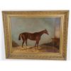 Thomas J Scott Racehorse Oil on Canvas Painting