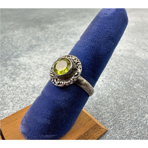 Sterling Silver Peridot Ring