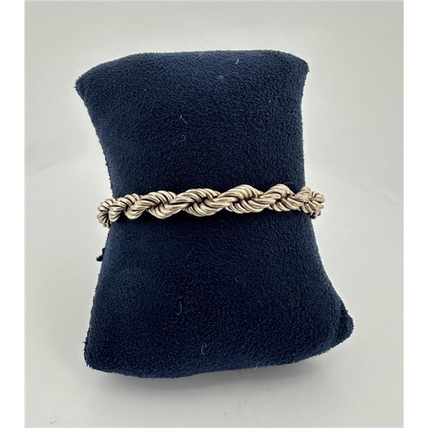 Sterling Silver Rope Chain Bracelet