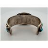 Image 3 : Navajo Sterling Turquoise Peace Dollar Bracelet