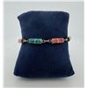 Image 1 : Sterling Silver Multi Stone Inlaid Bracelet